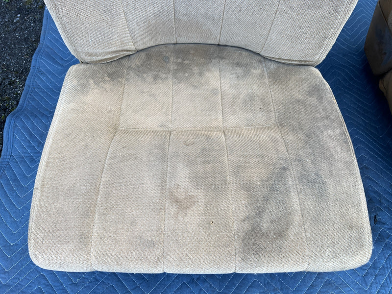 1986-1993 Volvo 240 244 Front Left & Right Tan Cloth Seat Pair OEM #4207EM