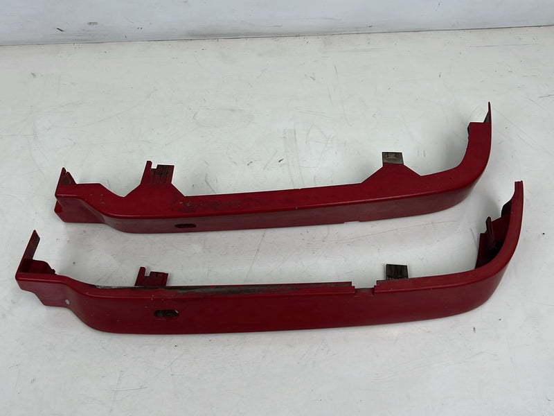 1993-1997 Volvo 850 Lower Right & Left Eyelid Headlight Trim Pair Red OEM