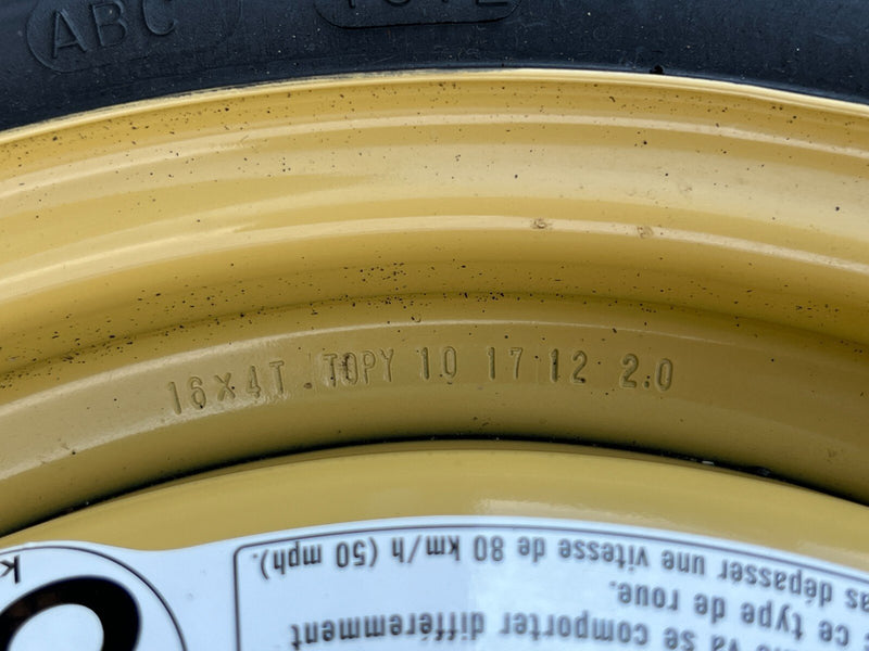 2010-2013 Suzuki SX4 Emergency Spare Tire Wheel T135/90D16 16x4 Donut OE #1256CN