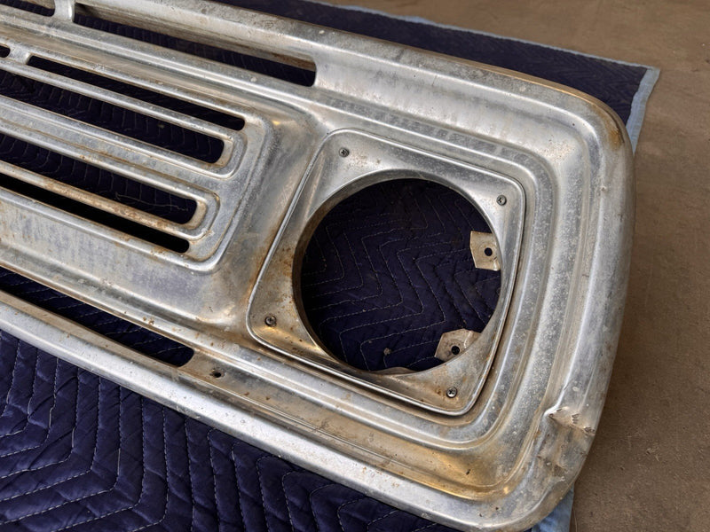 1972-1973 Dodge Truck Tin Front Grille D100 D200 Pickup Aluminum Trim OEM #4764E
