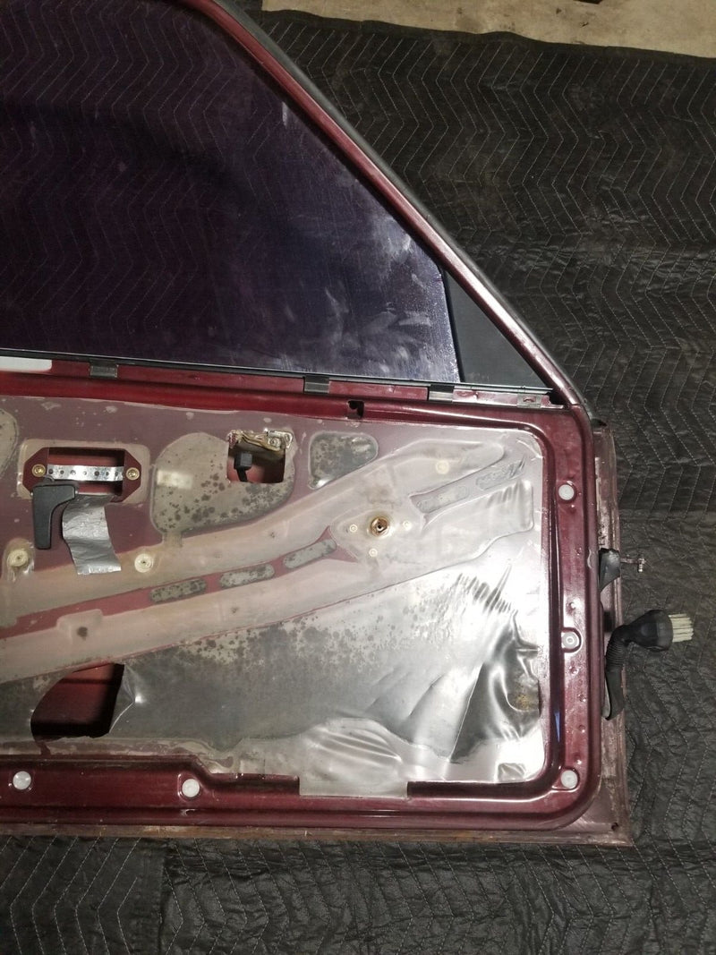 1984-93 BMW E30 318i 325i Front Driver Left LH Burgundy Door Panel OEM #CN602
