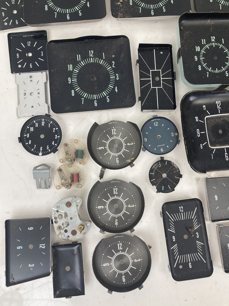 Lot of 50+ Automotive Clock Faces Steampunk Art Vintage OEM #5321M