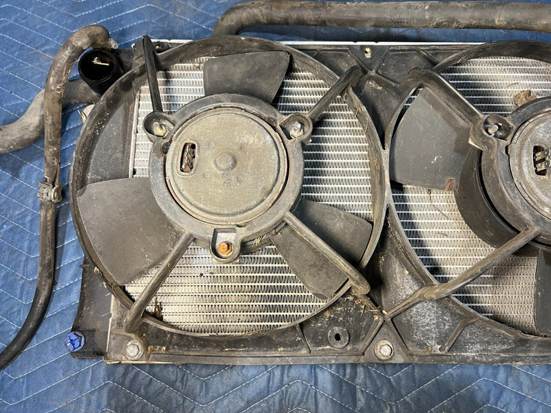 1983-1985 Porsche 944 Radiator & Cooling Fan Stack Pair Assembly OEM #2498EM