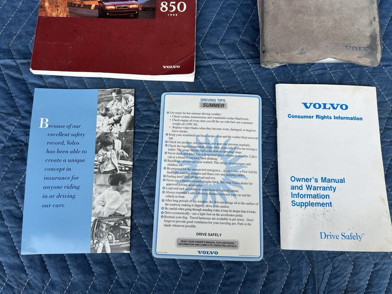 1996 Volvo 850 P80 Owners & Operators Manual Book Set OEM #4464E