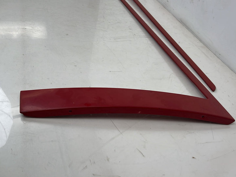 1993-1997 Volvo 850 Wagon Exterior Rear Side Window Trim Pair Red OEM