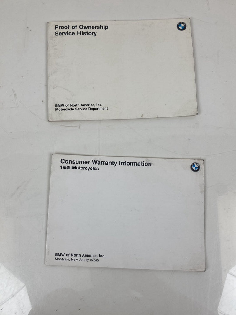 1985 BMW K100RT - Owners Manual PN: 01479798447