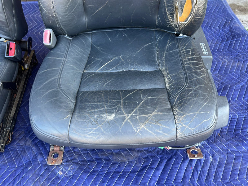 1993-1997 Volvo 850 Front Left & Right Bucket Seat Pair Gray Leather OEM