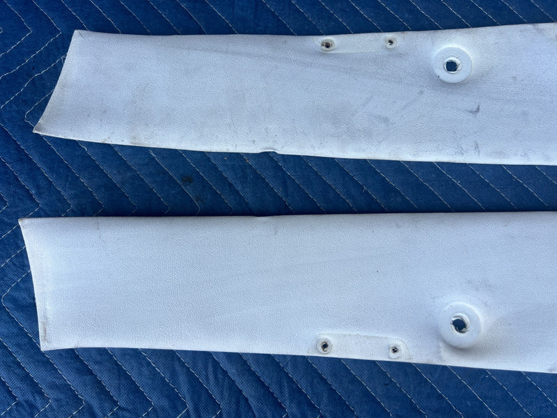 1967-1974 Volvo 140 142 Coupe Rear Right & Left C Pillar Trim White OEM #4916EM