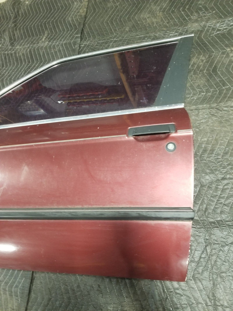 1984-93 BMW E30 318i 325i Front Driver Left LH Burgundy Door Panel OEM #CN602