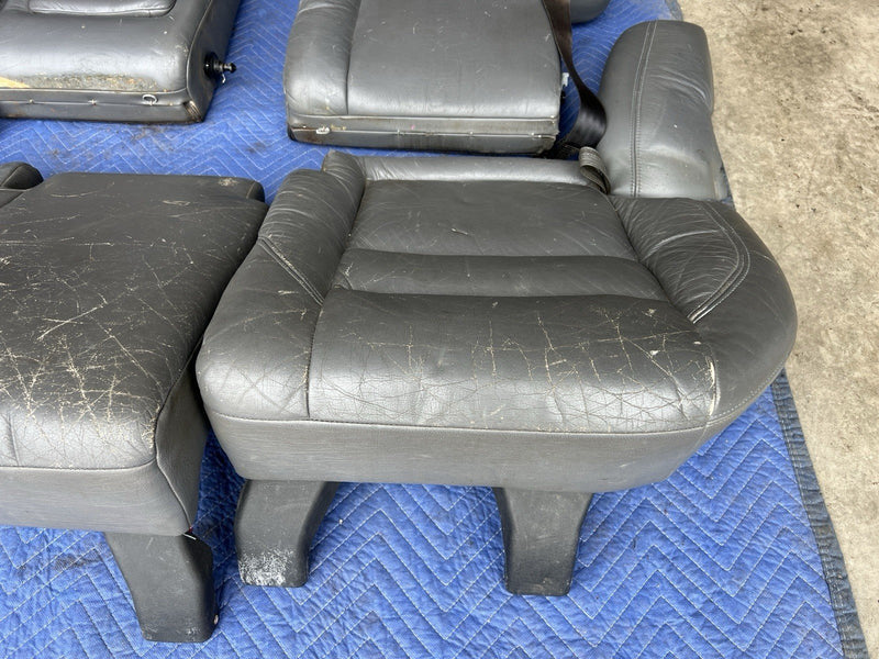 1993-1997 Volvo 850 850R Rear Seat Set Charcoal Leather Wagon Only OEM #4424E