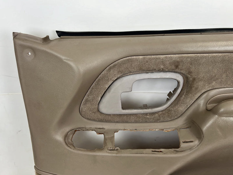 1995-1998 Chevrolet GMC C/K Left & Right Door Card Trim Panel Pair Tan OEM
