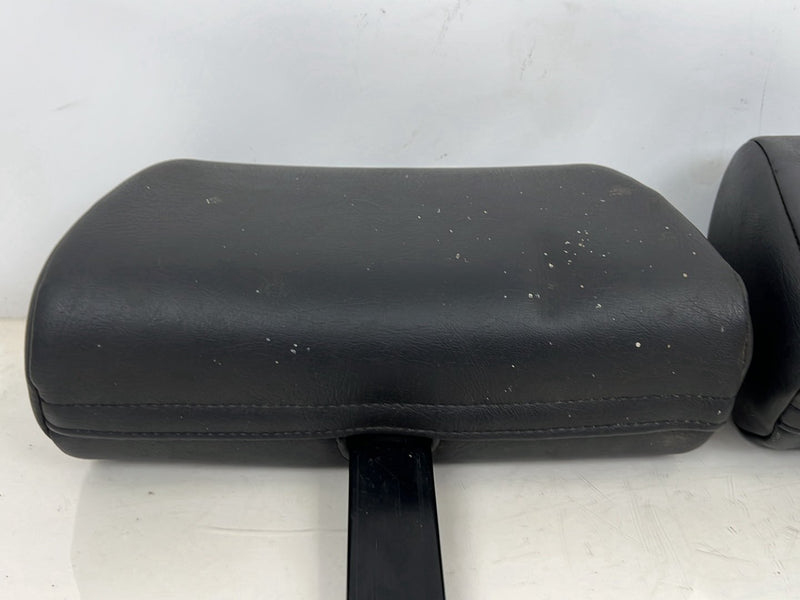 1990-1992 Volvo 740 745 940 Wagon Rear Black Leather Headrest Pair OEM #5864EM