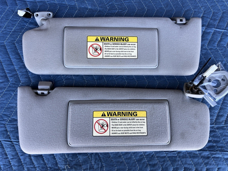1998-2003 Jaguar XJR XJ8 Left & Right Sun Visor Pair Light Gray OEM #4585E