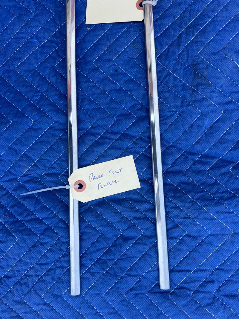 1967-1974 Volvo 140 142 144 145 Front Right & Left Fender Chrome Pair OE #4958EM