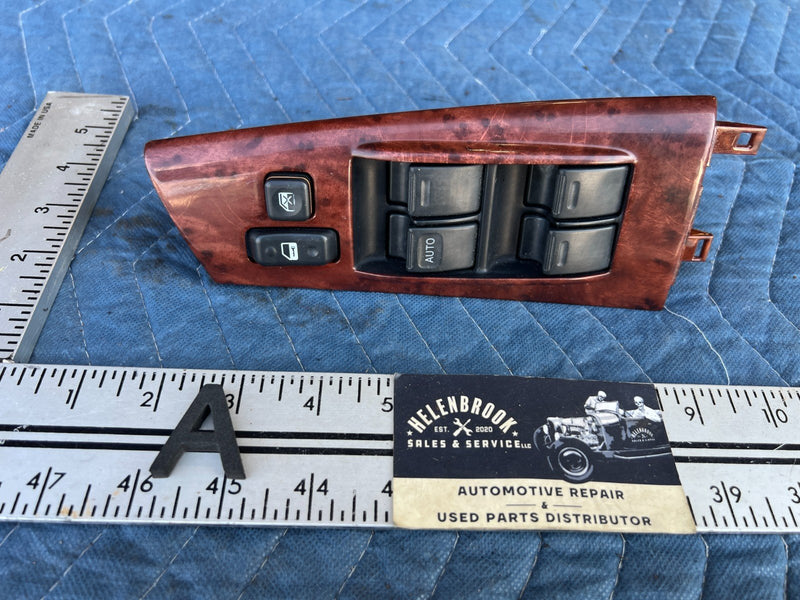 2003-2008 Toyota Corolla Front Driver Master Door Window Switch Wood OEM #3338EM