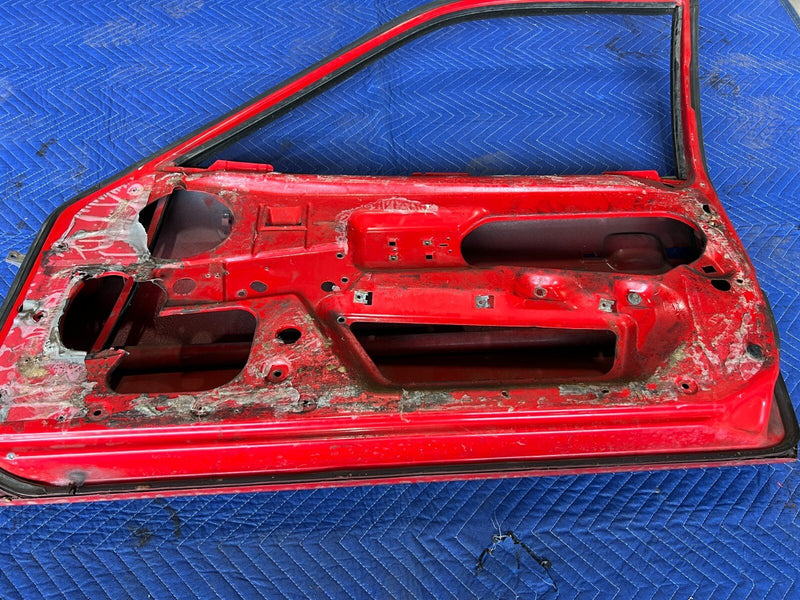 1983-1985 Porsche 944 Front Right Passenger Red Door Assembly Panel OEM #1760EM