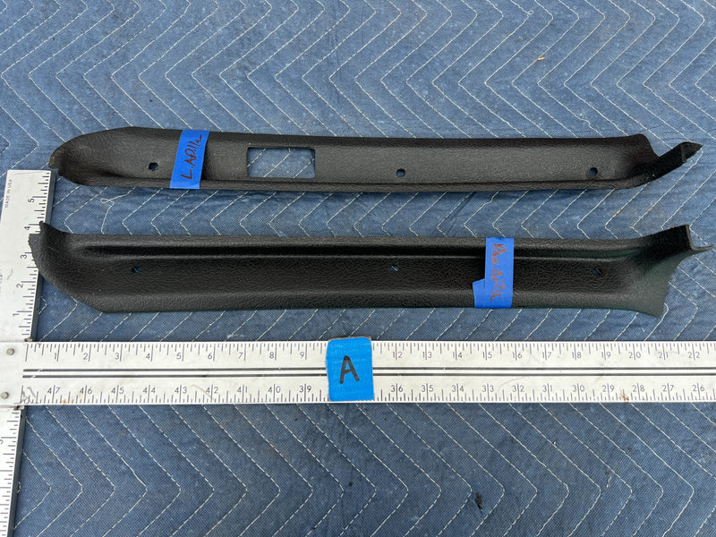 1967-1974 Volvo 140 142 144 145 Right & Left A Pillar Trim Black Pair OE #4867EM