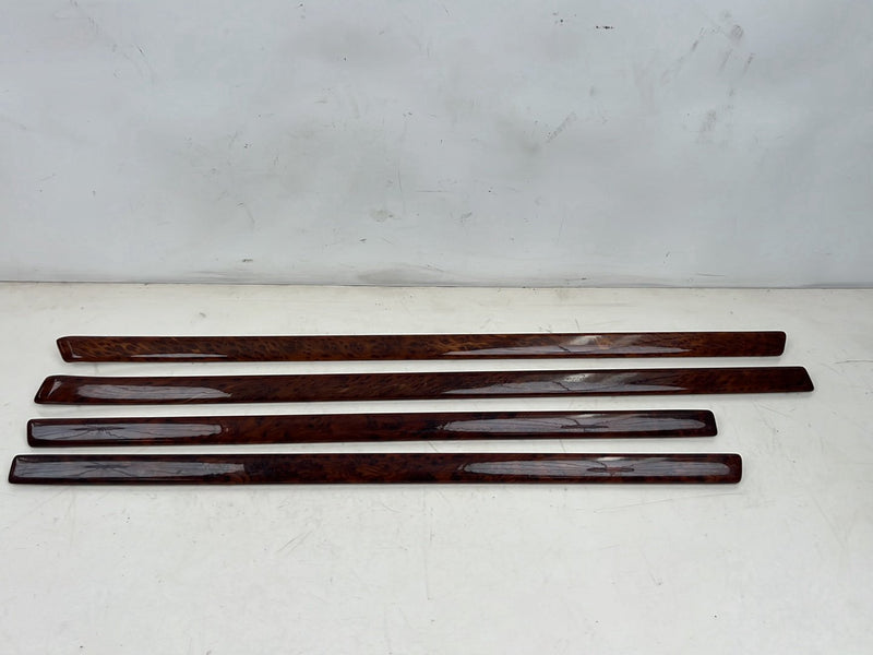 2001-2003 Audi S8 D2 A8 Wood Grain Door Trim Molding Strip Interior Set OEM #6087EM