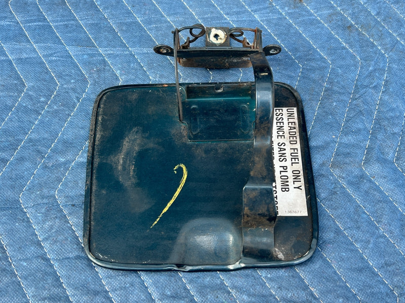 1986-1993 Volvo 240 244 Sedan Gas Fuel Tank Door & Hinge Blue Green OEM #5030E