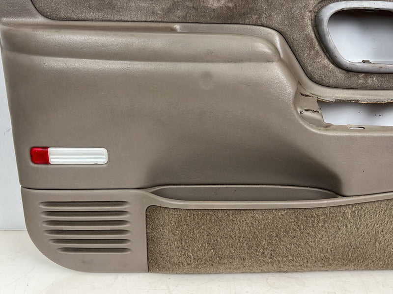 1995-1998 Chevrolet GMC C/K Left & Right Door Card Trim Panel Pair Tan OEM