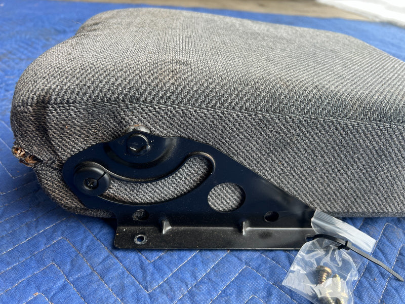 1989-1995 Volvo 740 940 Sedan Rear Seat Center Arm Rest Gray Cloth OEM #3755EM