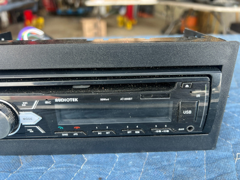 Audiotek AT990-BT Bluetooth Head Unit Radio & 1999 Chevy Bracket Mount #1743CN