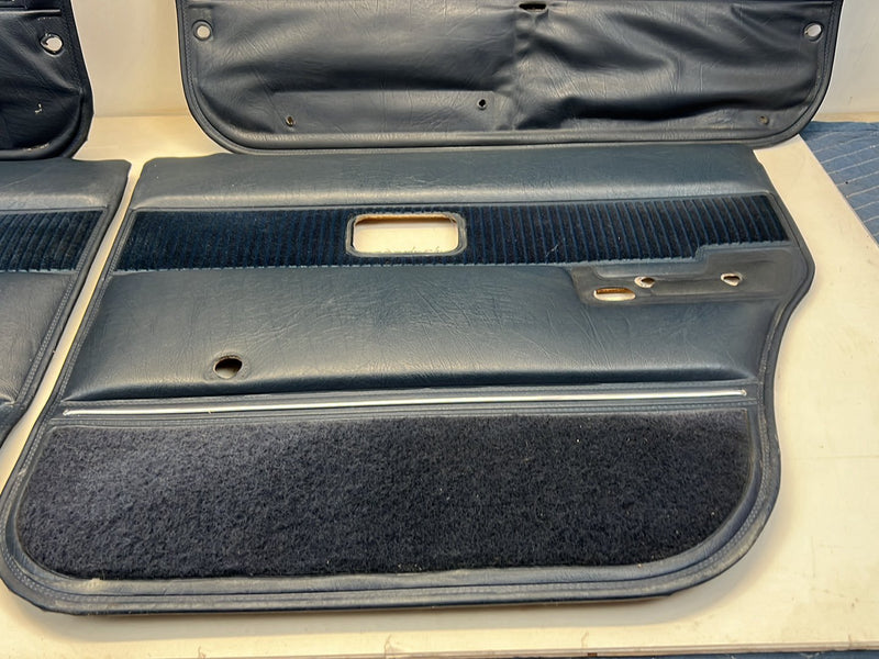 1975-1980 Volvo 244 240 Door Card Trim Panel Blue Set of 4 OEM #5303EM