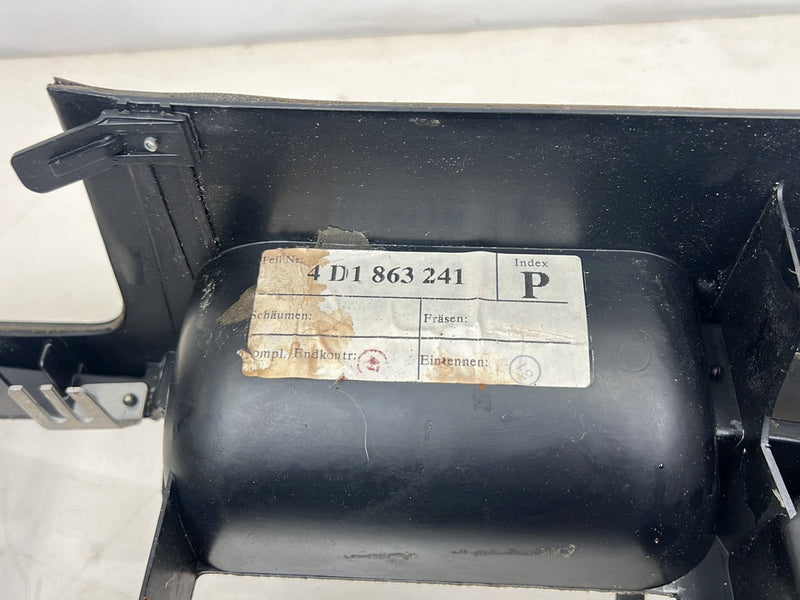 1996-2003 Audi S8 D2 A8 Center Console Storage Trim Assembly Black OEM #6462EM