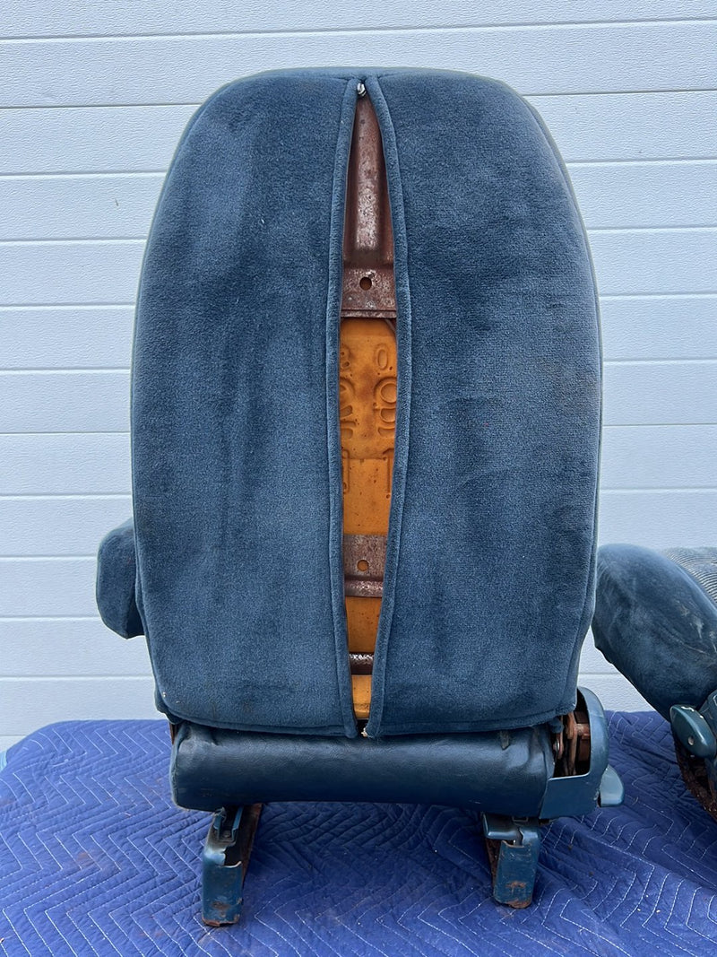 1988-1994 Chevrolet Silverado GMC Front Seat Two-Tone Blue Cloth Pair OE #5508EM