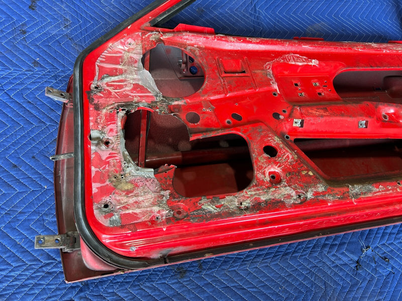 1983-1985 Porsche 944 Front Right Passenger Red Door Assembly Panel OEM #1760EM