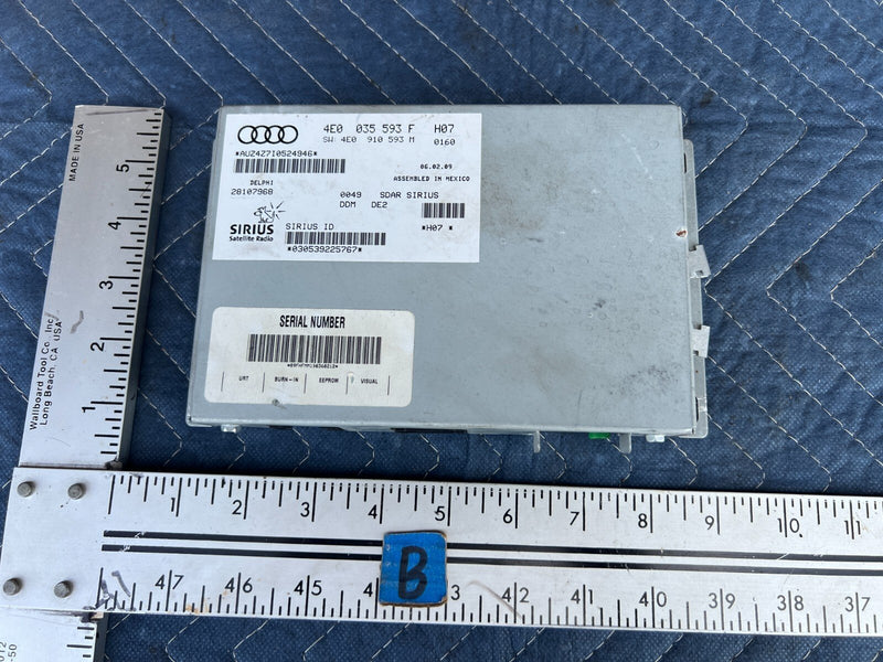 2005-2011 Audi A6 Sirius Radio Receiver Module Control Unit 4E0035593F OEM #25ZJ