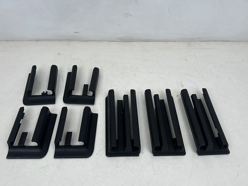 1996-2003 Audi S8 D2 A8 Right & Left Seat Track Trim Cover Set Black OEM #6442EM