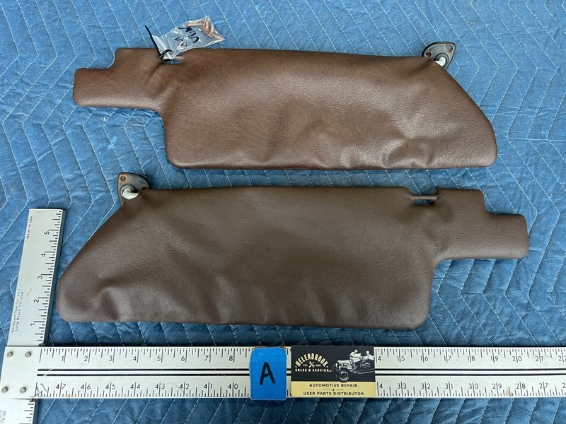 1983-1985 Porsche 944 Right & Left Brown Sun Visor Shade Pair OEM #2422EM