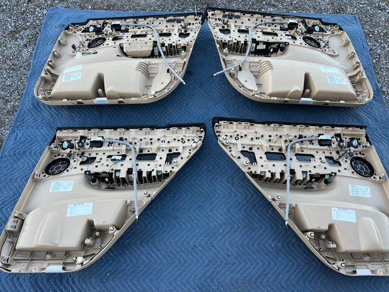 2011-2017 BMW X3 F25 Beige Front Rear Right Left Door Card Panel Set OEM #2171EM