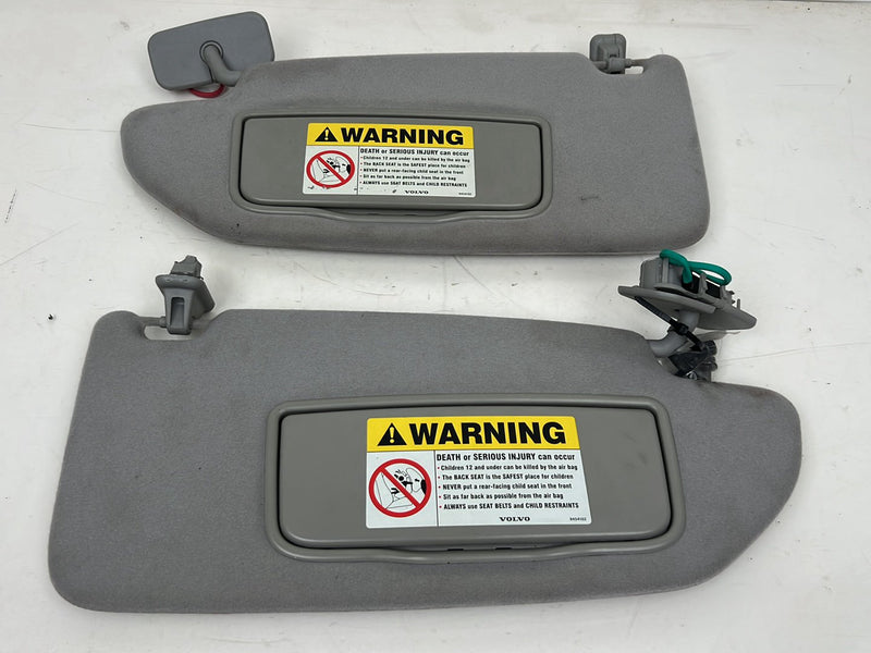 2004-2007 Volvo S60R V70R Front Right & Left Sun Visor Pair Gray Cloth 9454101 OEM #5759EM