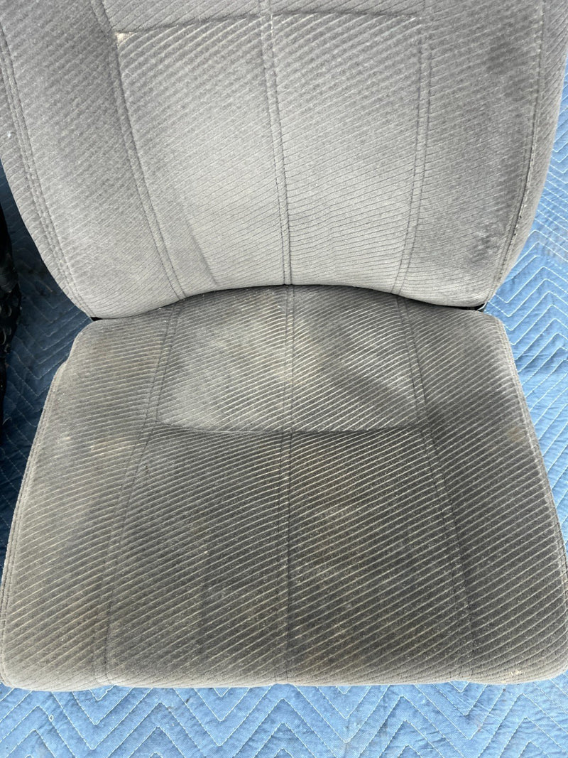 1986-1993 Volvo 240 244 245 Front Left & Right Seat Pair Gray Cloth OEM #4083EM