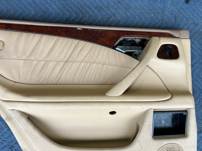 1998-2003 Mercedes W210 E320 Wagon Door Card Trim Panel Tan Set of 4 OEM #4739EM