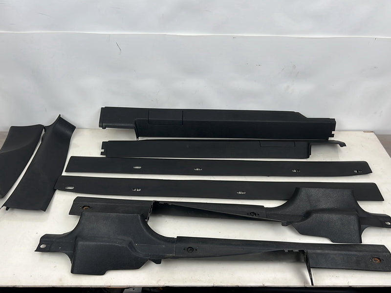 1990-1992 Volvo 740 745 940 Wagon Door Sill Headliner Interior Trim Set Black OEM #6004EM