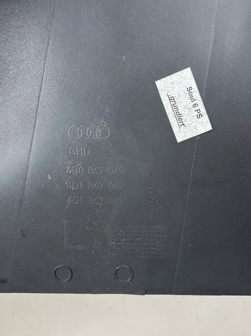1996-2003 Audi S8 D2 A8 Right & Left B Pillar Trim Pair Black OEM #6374EM
