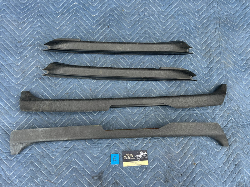 1986-1993 Volvo 240 244 Sedan Door Sill Scuff Trim Entry Black Set OEM #4221EM