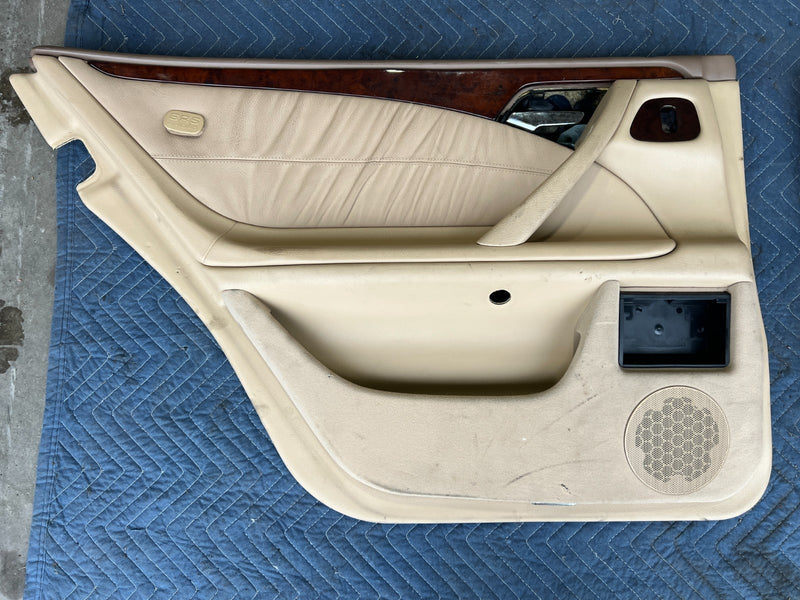 1998-2003 Mercedes W210 E320 Wagon Door Card Trim Panel Tan Set of 4 OEM #4739EM