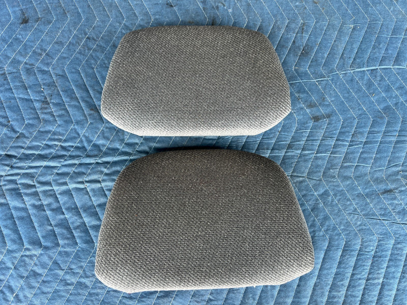 1989-1995 Volvo 740 940 Sedan Headrest Cloth Insert Cushion Pair Gray OE #3651EM