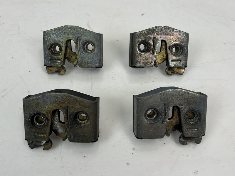 1986-1993 Volvo 240 244 Door Latch Plate Set of 4 Lock 6438 OEM