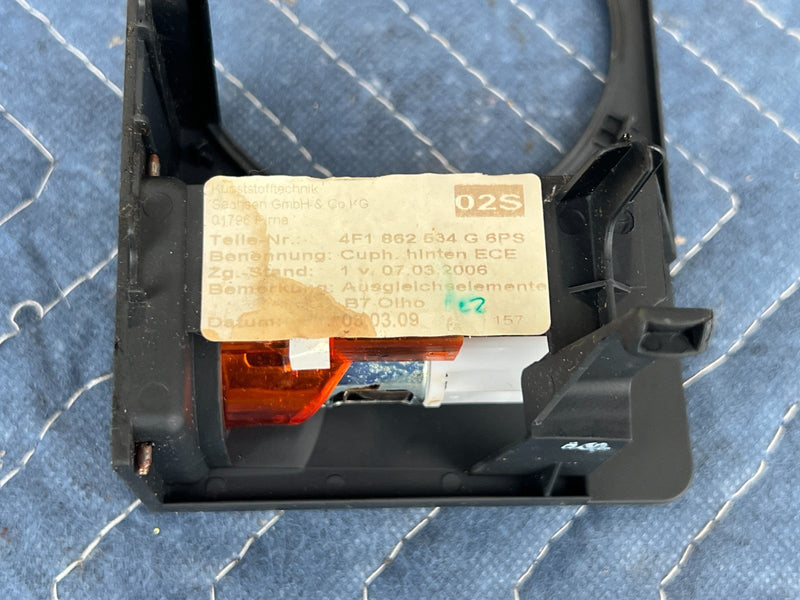 2005-2011 Audi A6 Center Console Cup Holder Insert 4F1862534 OEM #3406EM