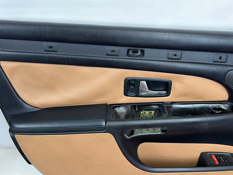 2001-2003 Audi S8 D2 A8 Door Card Trim Panel Set of 4 Black & Tan OEM #6070EM