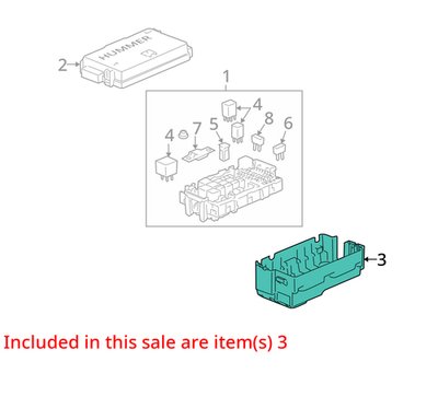 2006-2010 Hummer H3 Engine Bay Fuse Box Lower Cover Bracket 15887759 OEM #1466EM