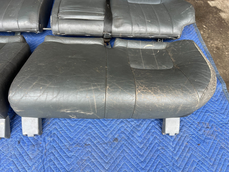 1992-1995 Volvo 940 740 Wagon Charcoal Leather Rear Seat Cushion Set OEM #3265EM