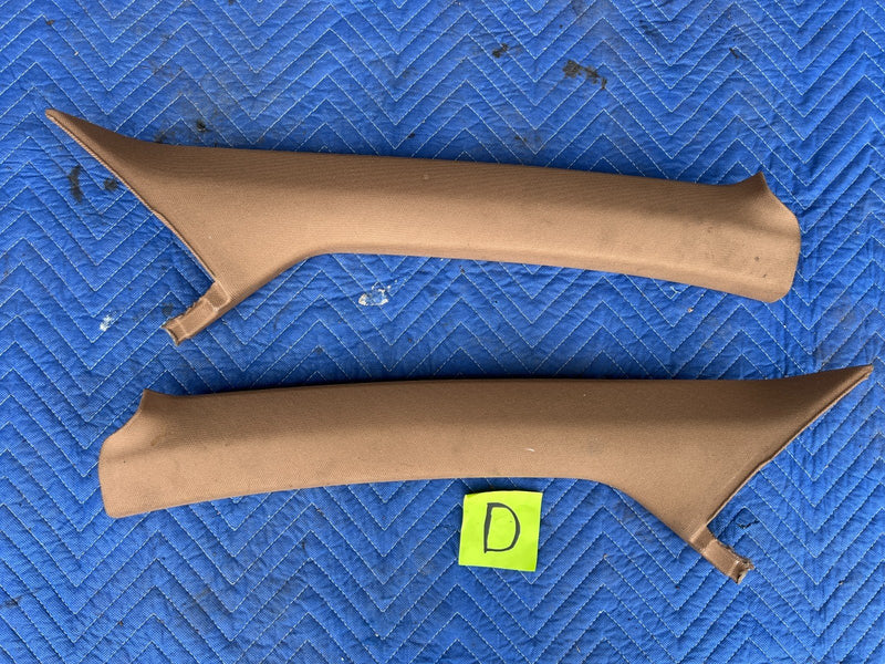 2005-2011 Audi A6 Right & Left A Pillar Trim Pair Amaretto 4F0867233F OE #3403EM