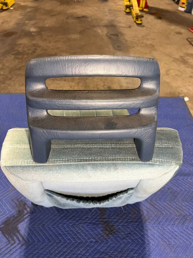 1984-1989 Volvo 740 760 Sedan Front Driver Left LH Seat Blue Cloth OEM #1557EM
