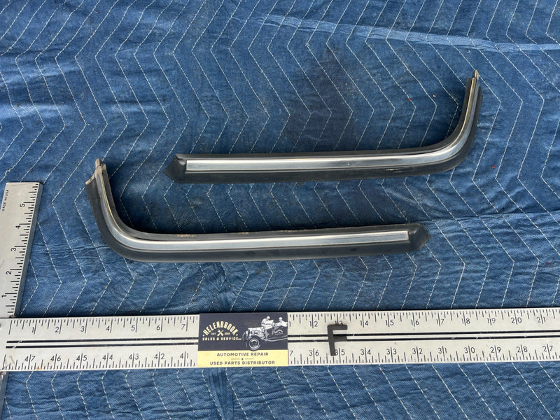 1986-1993 Volvo 240 244 245 Front Right & Left Bumper Trim Chrome Set OE #4455EM